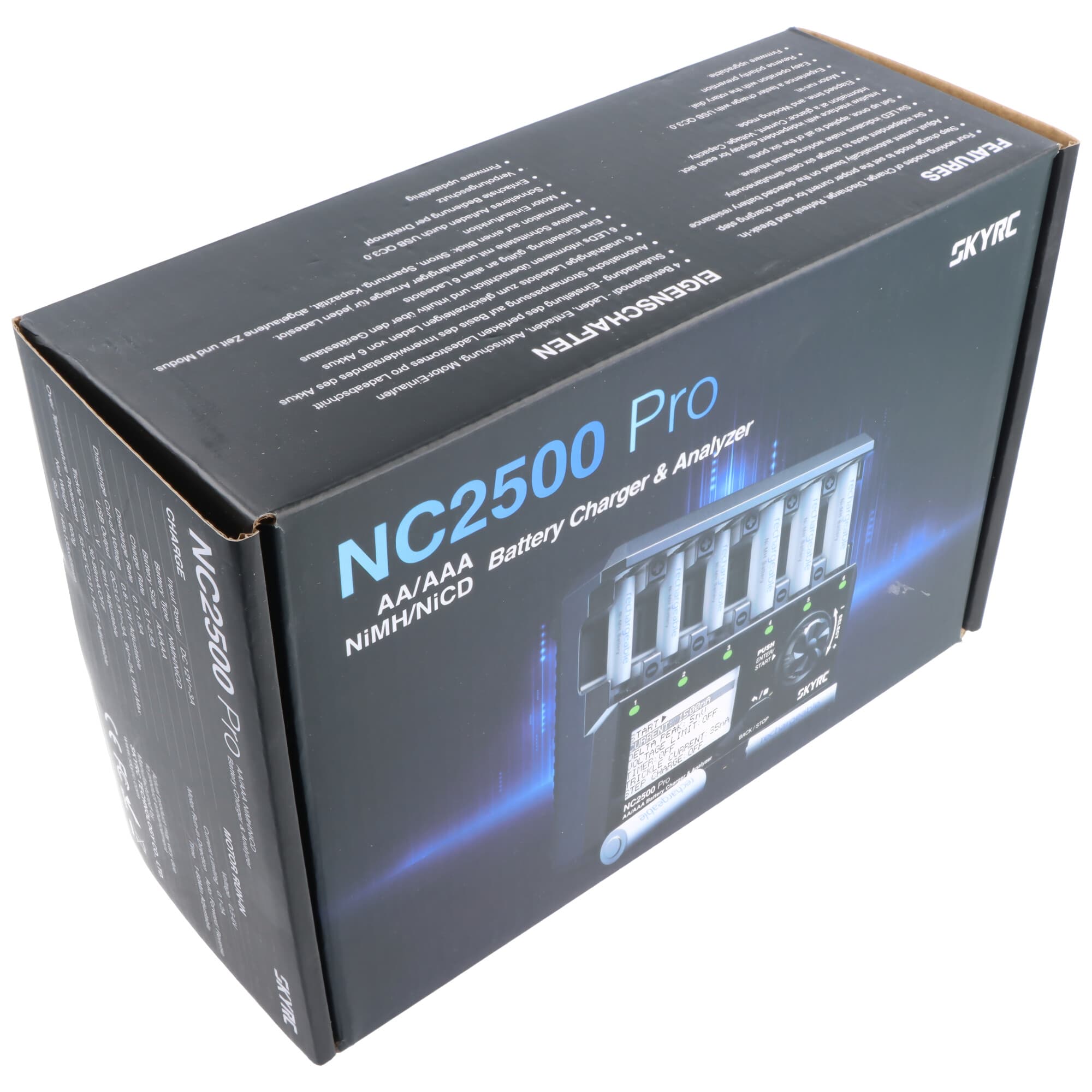 Chargeur intelligent SkyRC NC2500 Pro avec fonction d'analyse pour batteries NiMH/NiCD de taille AA, AAA
