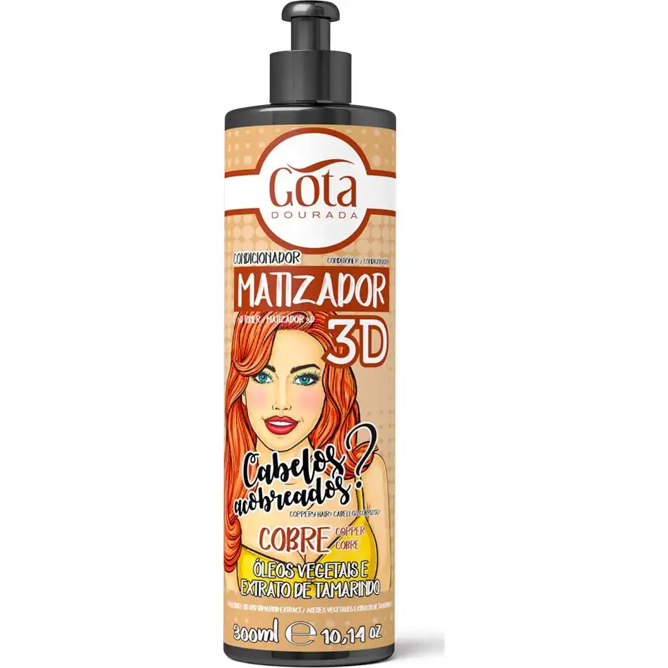 Gota Dourada Après-shampoing Matifiant 3D Cuivre 300ml