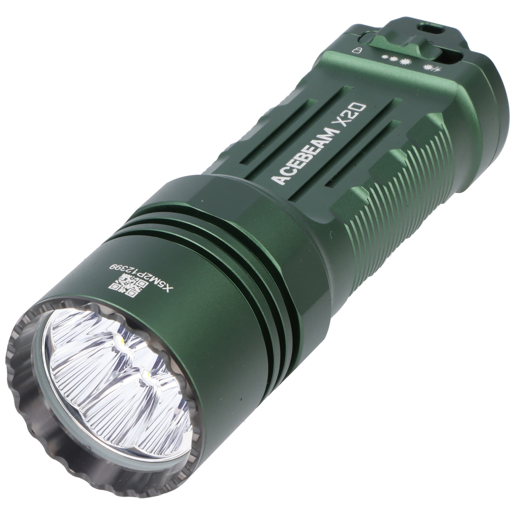 Lampe torche LED AceBeam X20, projecteur tactique, jusqu'à 8000 lumens, piles incluses